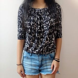 Michael Kors Black and White Blouse
